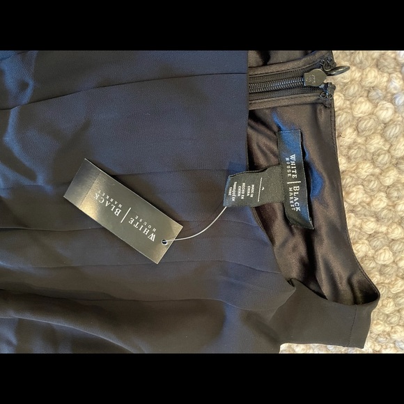 WHBM Pleated Black Maxi Dress Sz 4 NWT - Picture 6 of 9